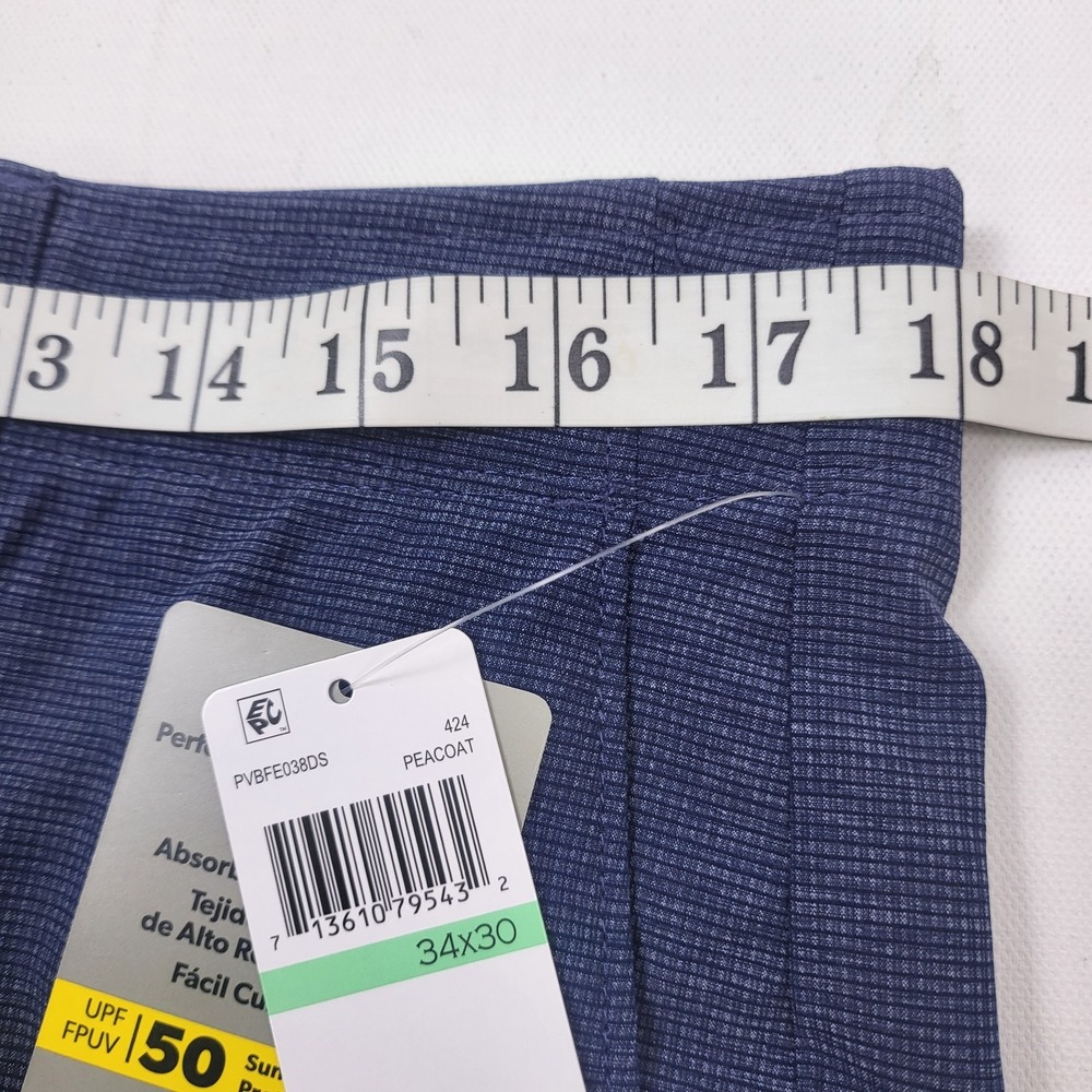Men's PGA Tour Golf Pants Active Gripper Waistband 34x30 Blue Pfreformsnce New - Picture 5 of 8